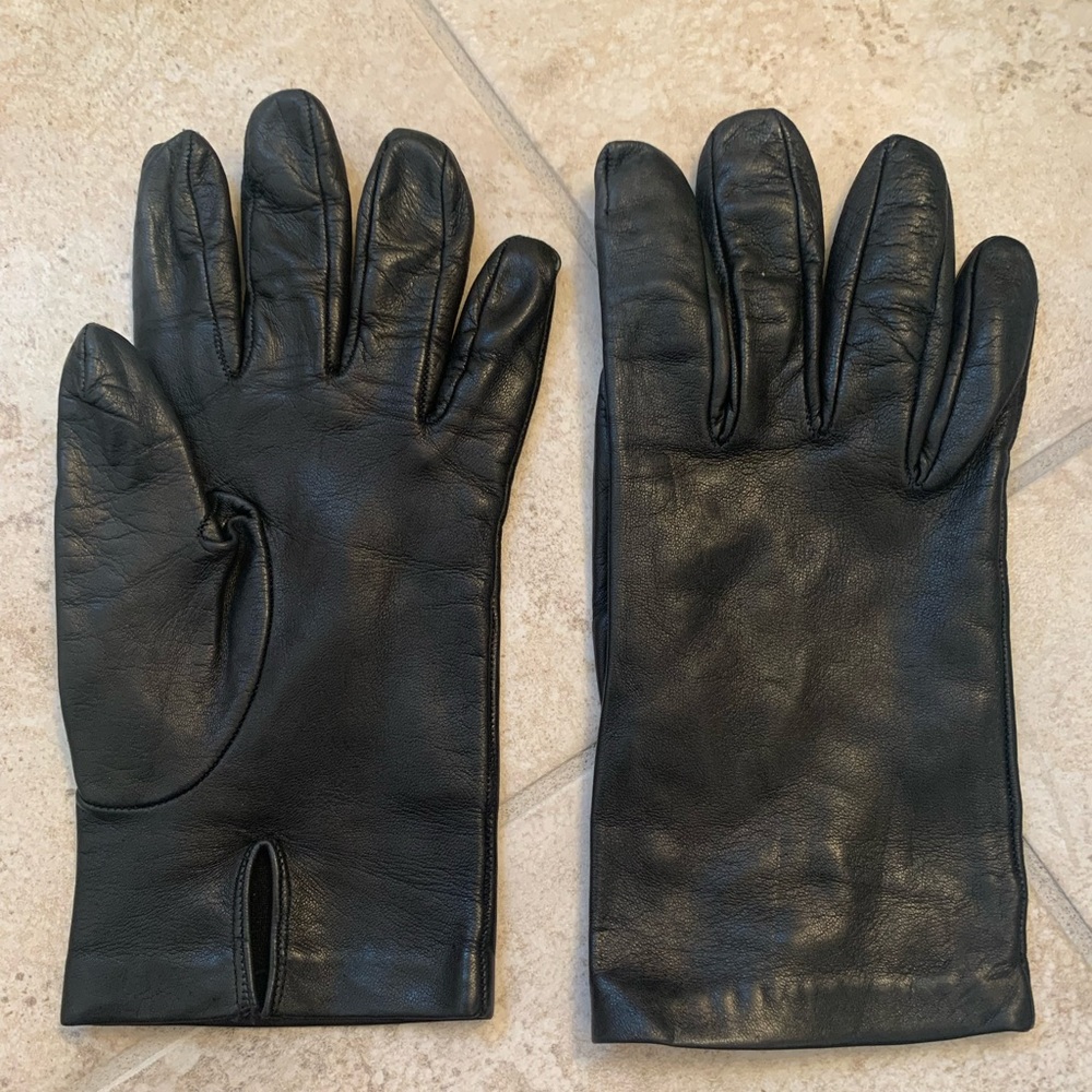 Black Leather Gloves
